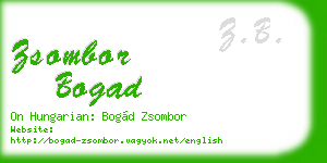 zsombor bogad business card
